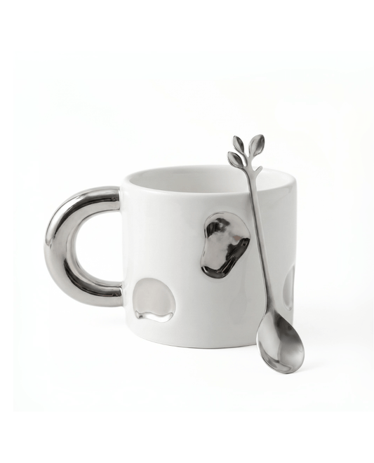 Mug Verona Silver White