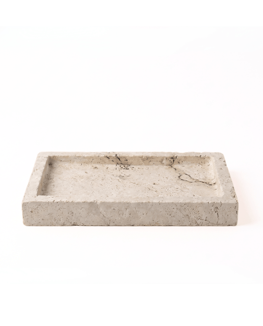 Bandeja Rectangular de Piedra Travertino (Mediana)