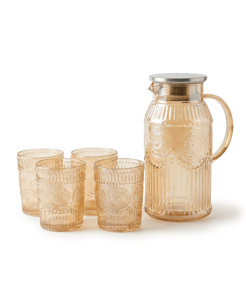 Set Jarra + 4 Vasos Ambar