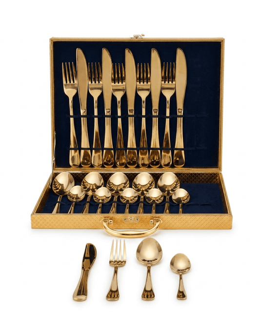 Set Cubiertos Dorados x24