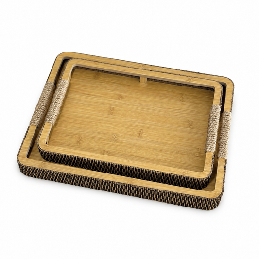 Set 2 Bandejas madera