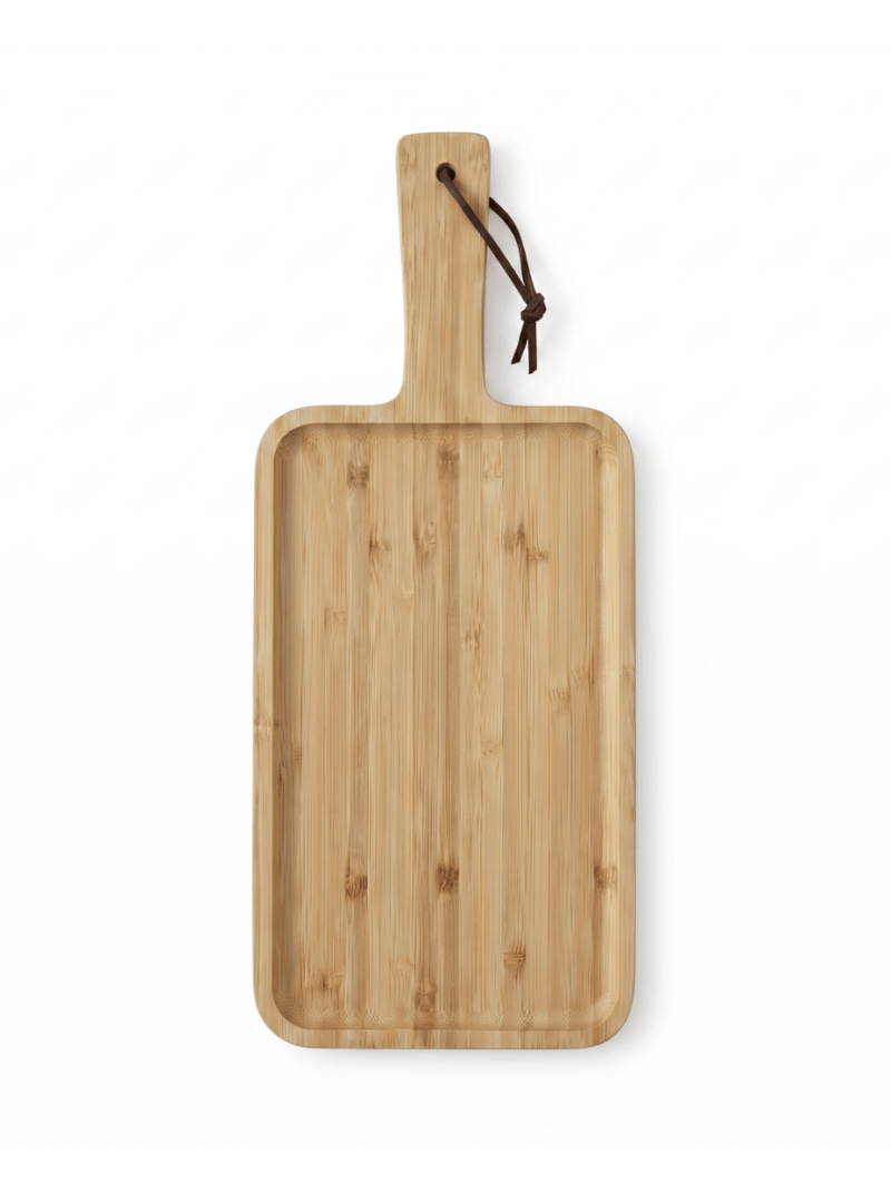 Tabla de Bambú para Quesos y Charcutería 40 x 16 x 1.5 cm