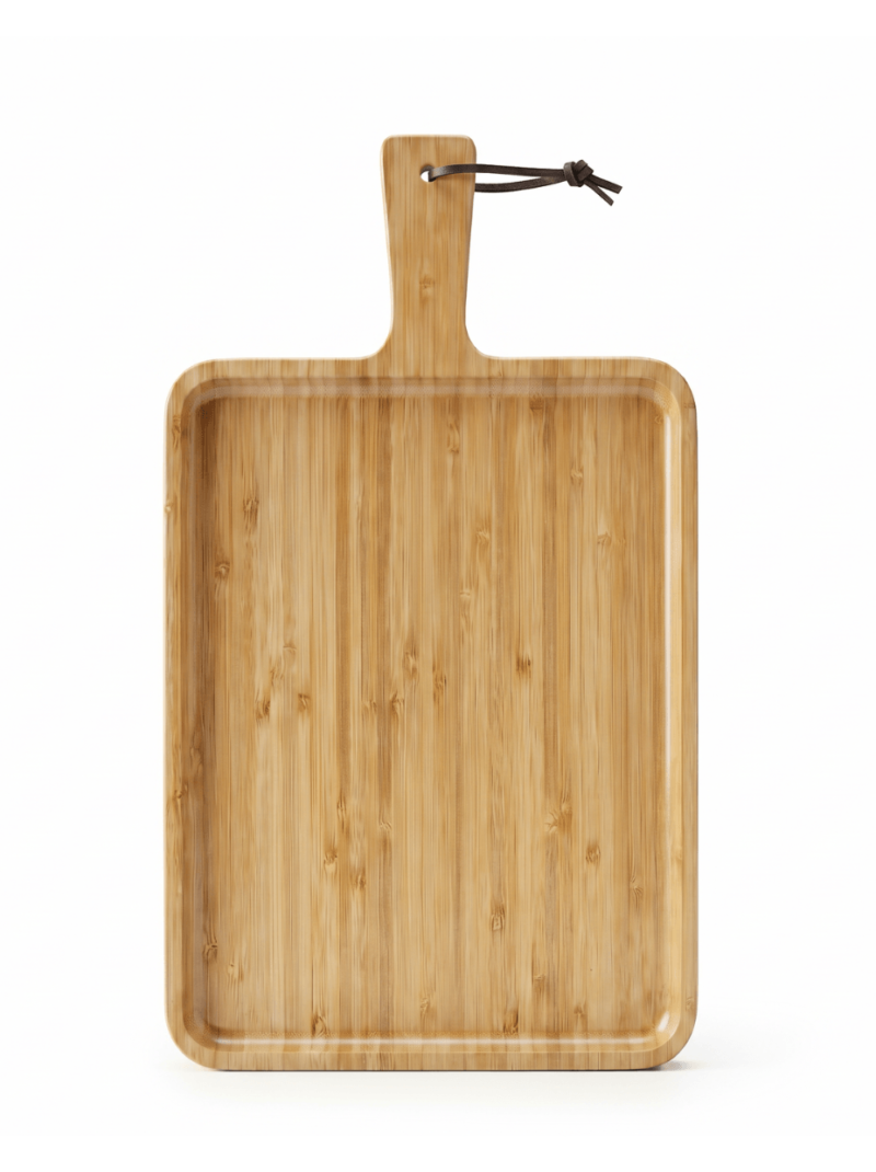 Tabla de Bambú para Quesos, Aperitivos y Charcutería 40 x 24 x 1.5 cm
