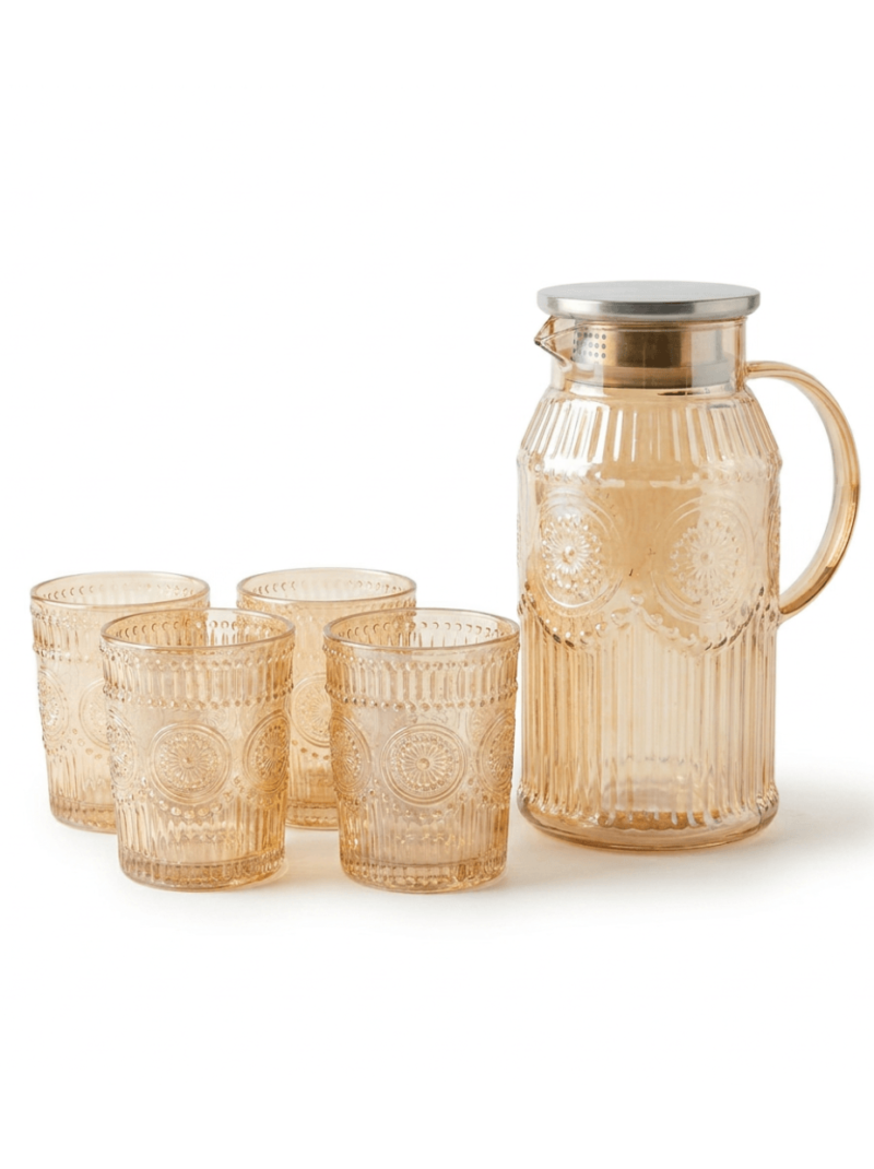 Set Jarra + 4 Vasos Ambar